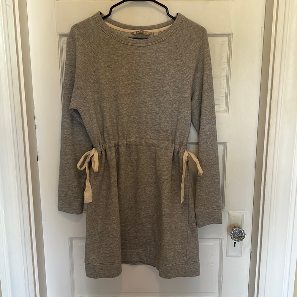 Athleta Studio Cinch Sweatshirt Dress